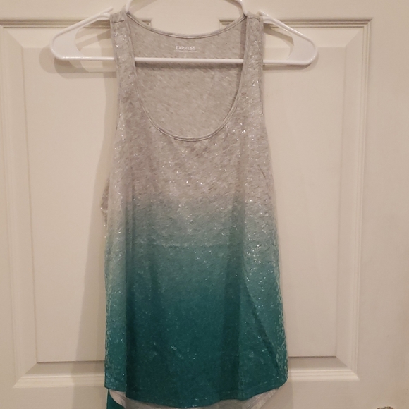 Brand New,Never used, tag still attached,Express grey&green sequence tank top. - Picture 5 of 8